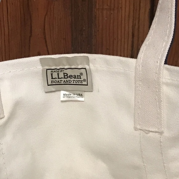 Vintage LL Bean Boat and Tote Bag RARE SNOW FLAKE PRINT Christmas USA - Picture 6 of 7